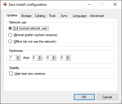 The Configuration dialog