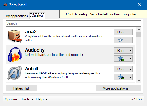 Zero Install 2.25.1 for windows download free